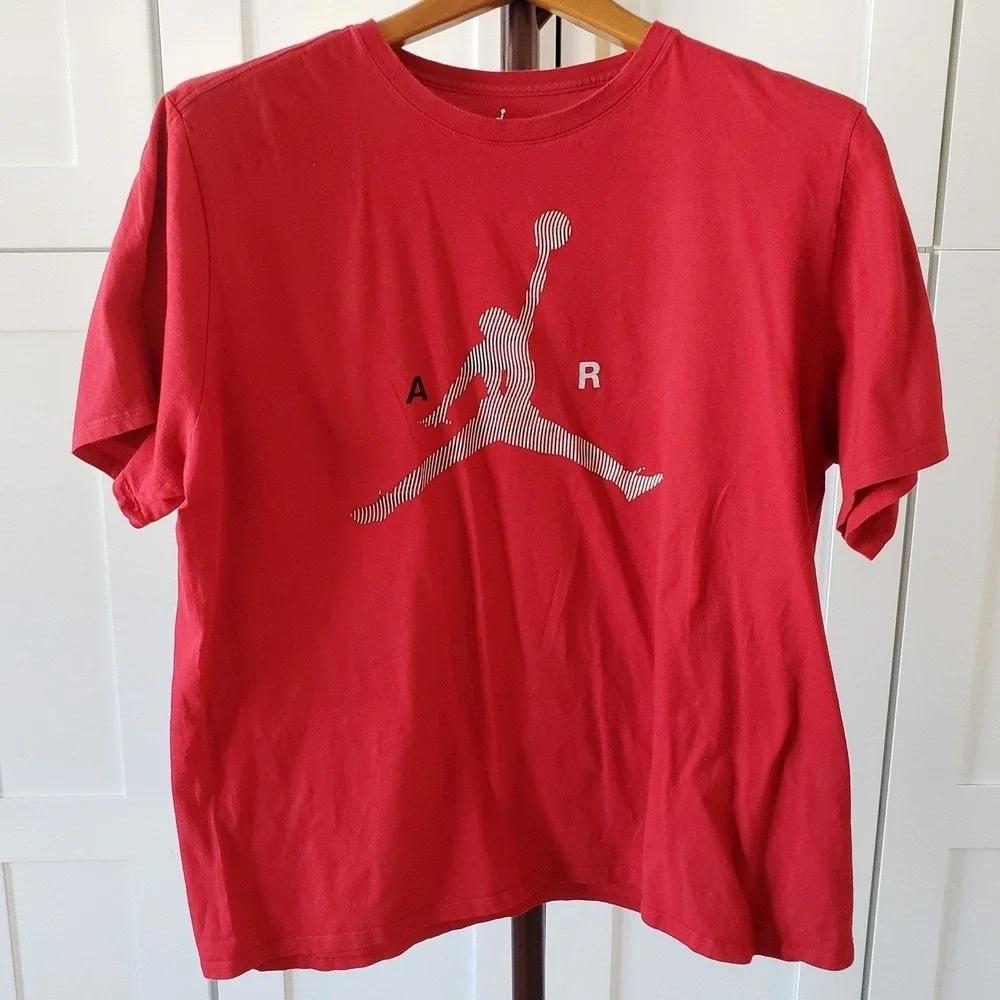 Jordan Jumpman Shirt‎ Mens XXL Red Graphic Tee Basketball Athletic